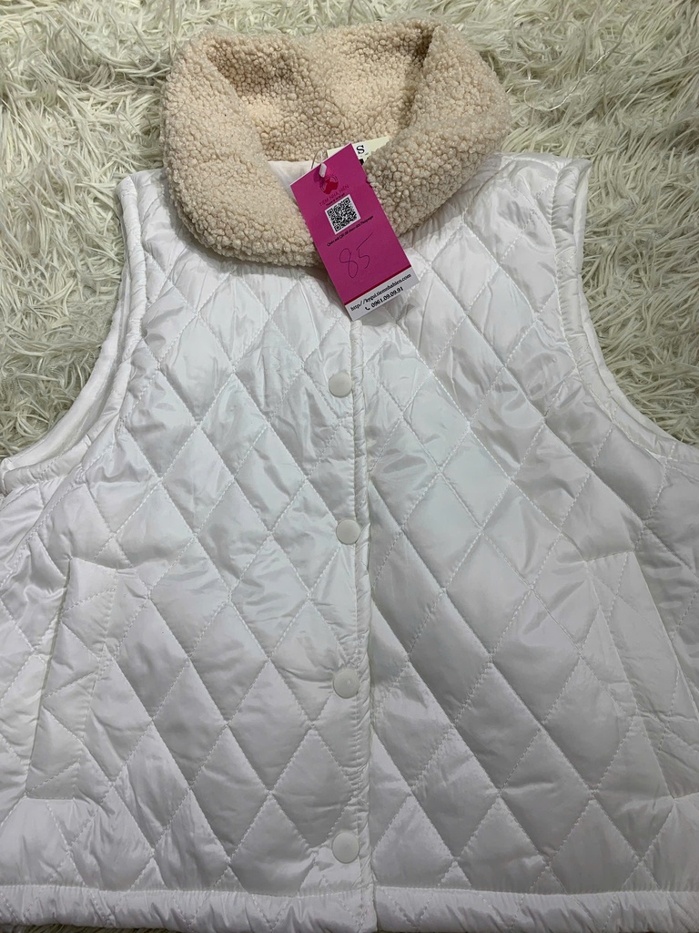 ÁO KHOÁC GILE TRẮNG CÓ CỔ THUY