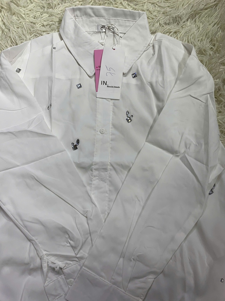 ÁO SƠMI TRẮNG ĐÍNH ĐÁ THUY