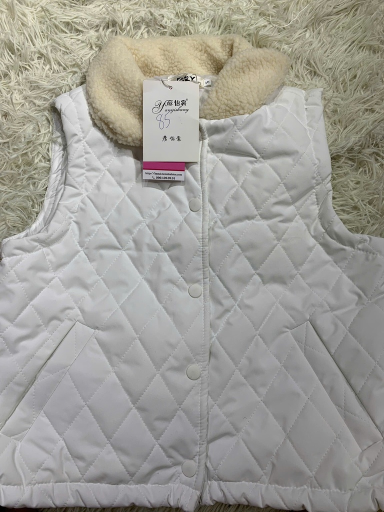 ÁO KHOÁC GILE TRẮNG CÓ CỔ THUY