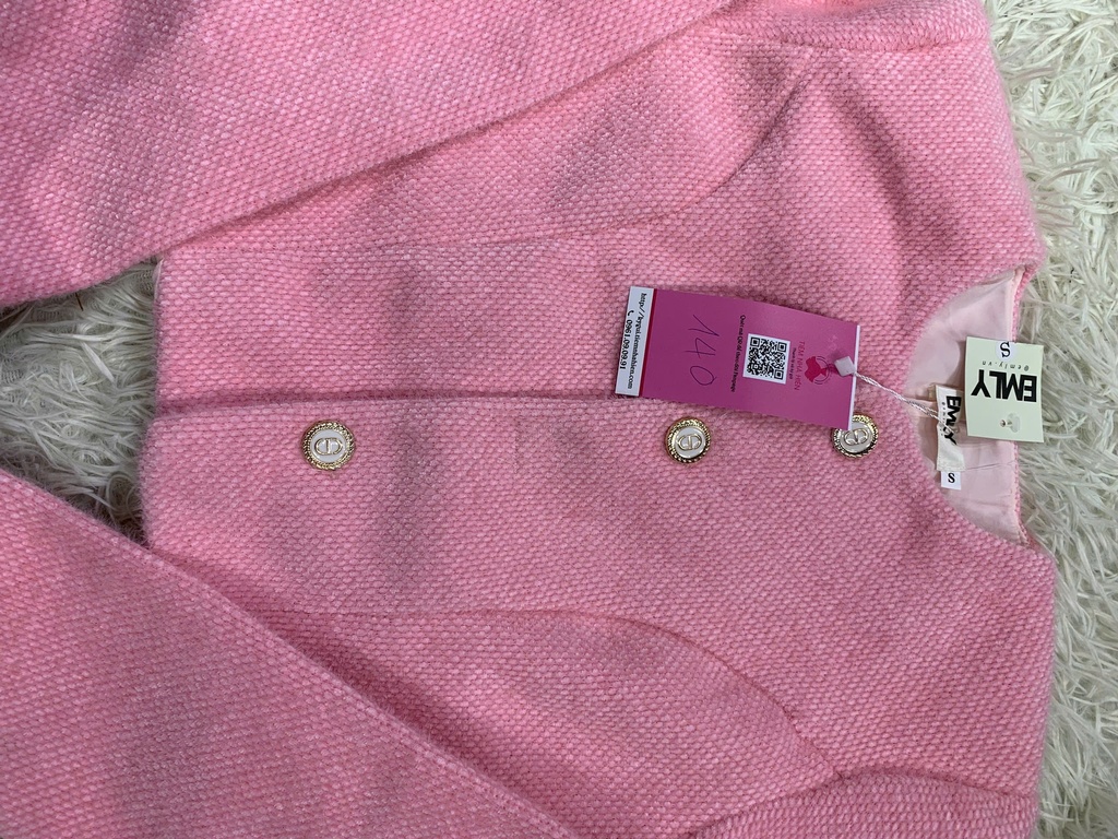 ÁO KHOÁC HỒNG LÔNG THỎ THUY