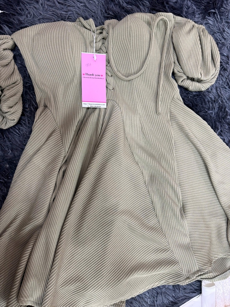 VÁY XANH RÊU CUP NGỰC PHUONG