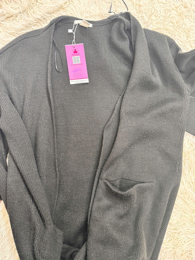 ÁO CADIAN ĐEN NGUYET