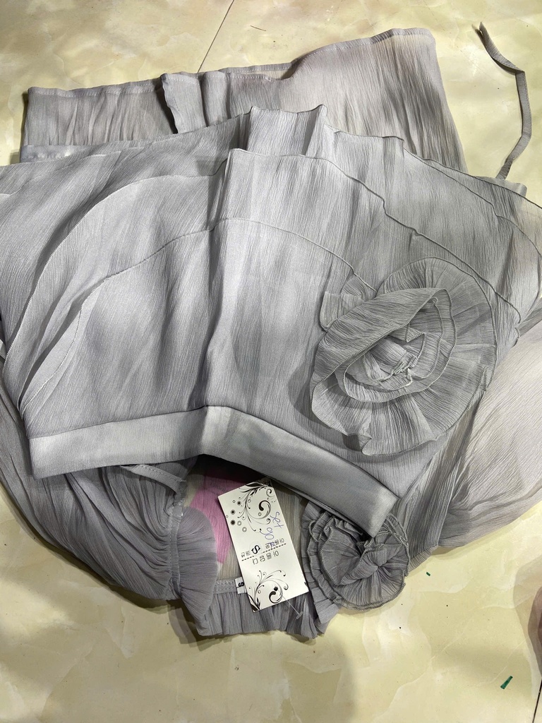 SET VÁY ÁO VOAN XANH LƠ THUY