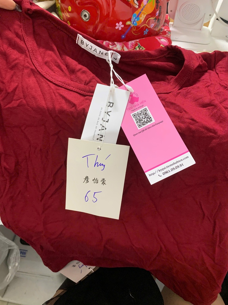 ÁO PHÔNG CỘC TAY ĐỎ THUY