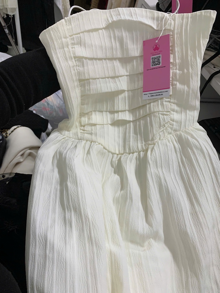 VÁY LIỀN 2 DÂY TRẮNG HANH