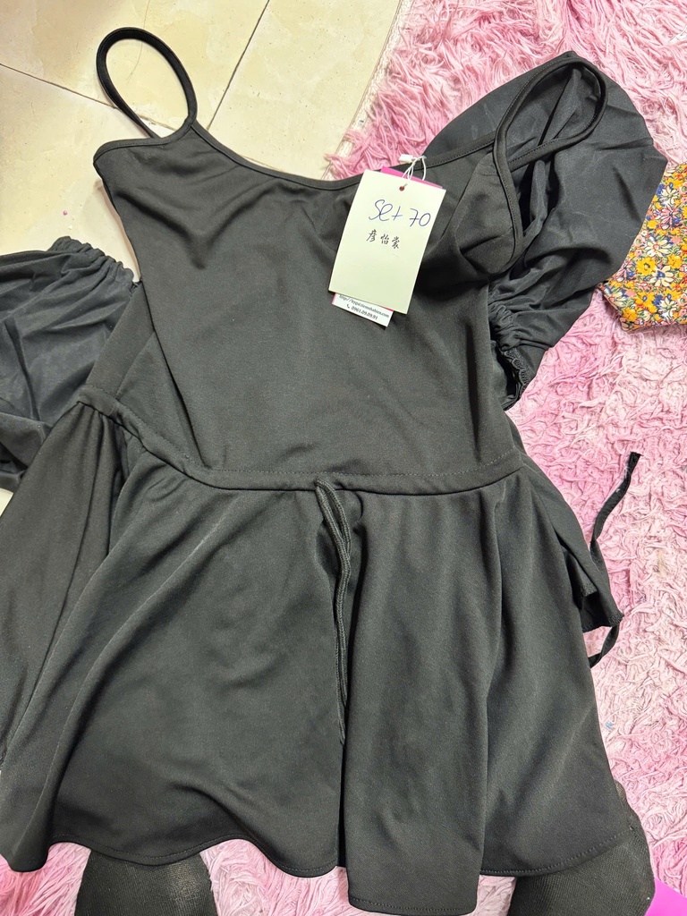 VÁY ĐEN BABYDOLL 2 DÂY THUY