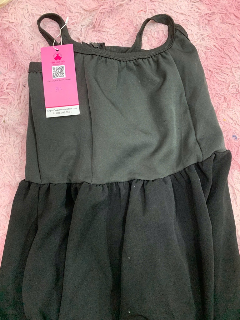 VÁY LIỀN ĐEN 2 DÂY T.LINH