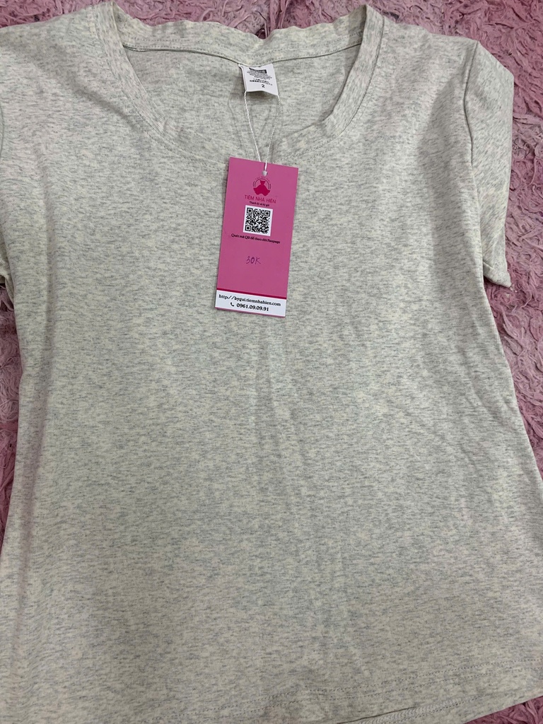 ÁO PHÔNG XÁM TIÊU CỔ TYM T.LINH