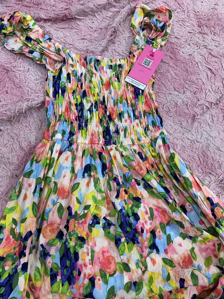 VÁY 2 DÂY HOA NHIỀU MÀU T.LINH