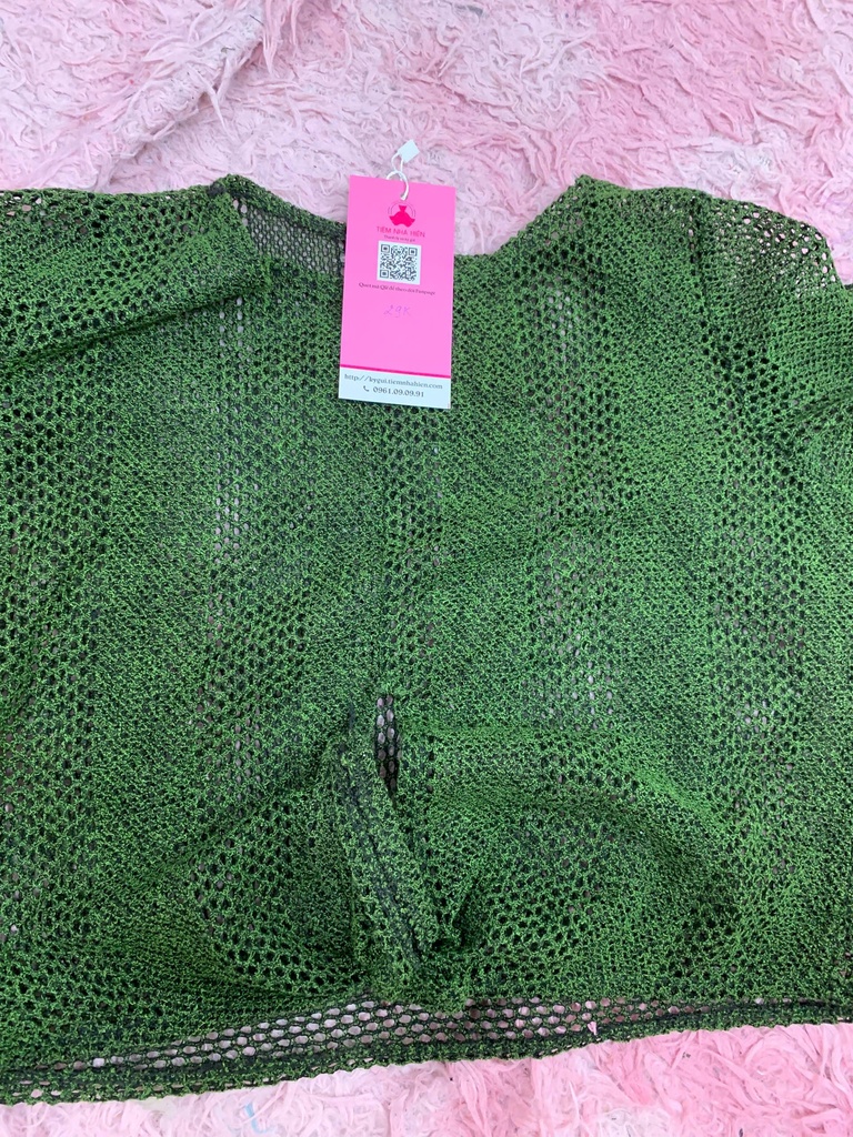 ÁO PHÔNG CỘ TAY XANH LÁ T.LINH