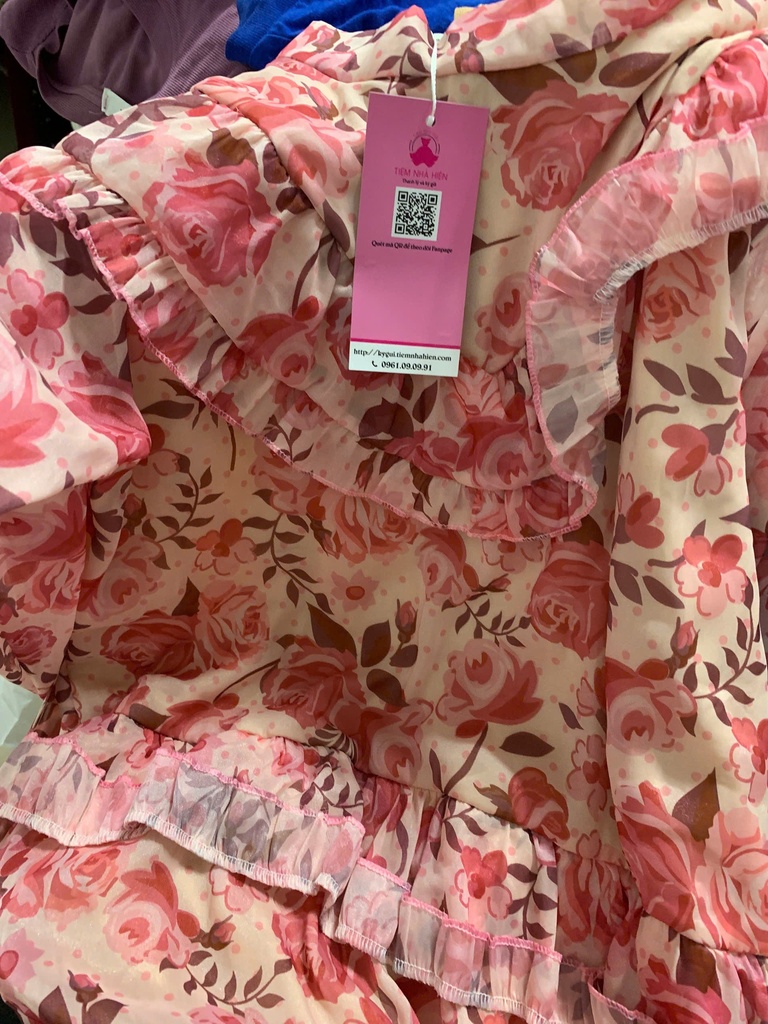 VÁY LANH HOA HỒNG THANH