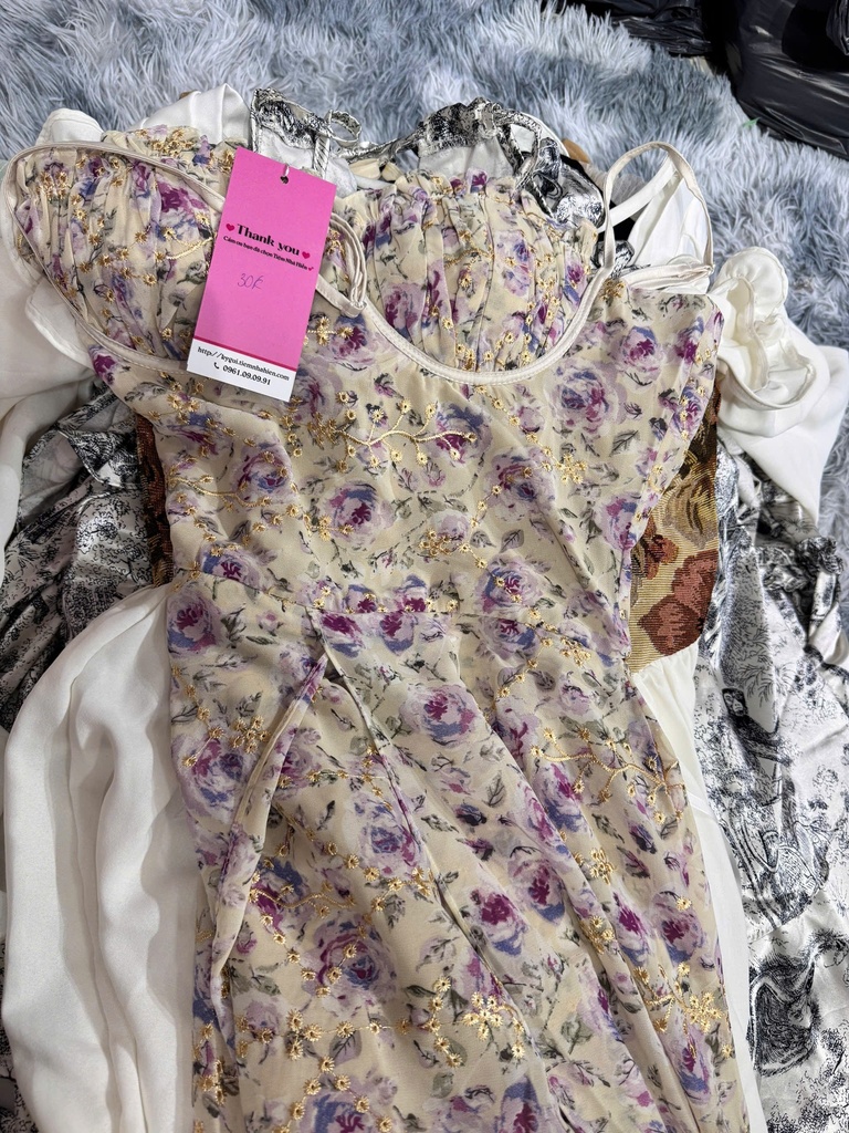 VÁY DÂY HOA KEM YEN