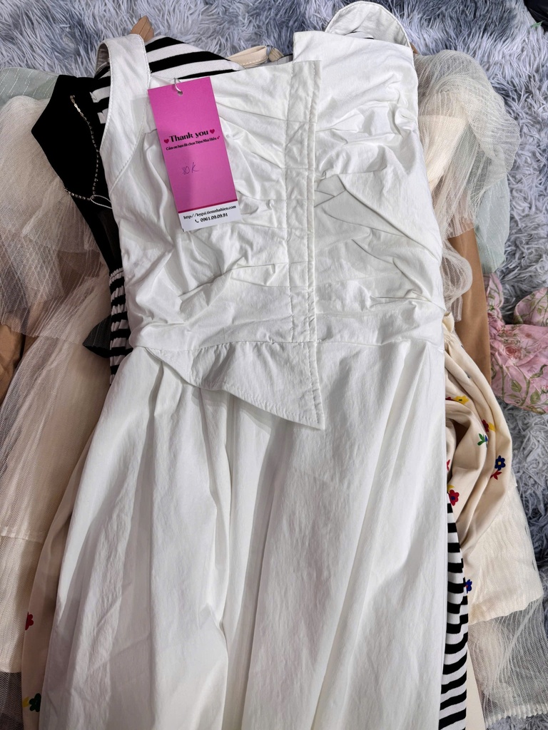 VÁY TRẮNG CUP NGỰC YEN