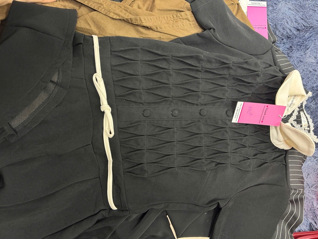 SET VÁY-ÁO XANH COBAN KẺ THAO