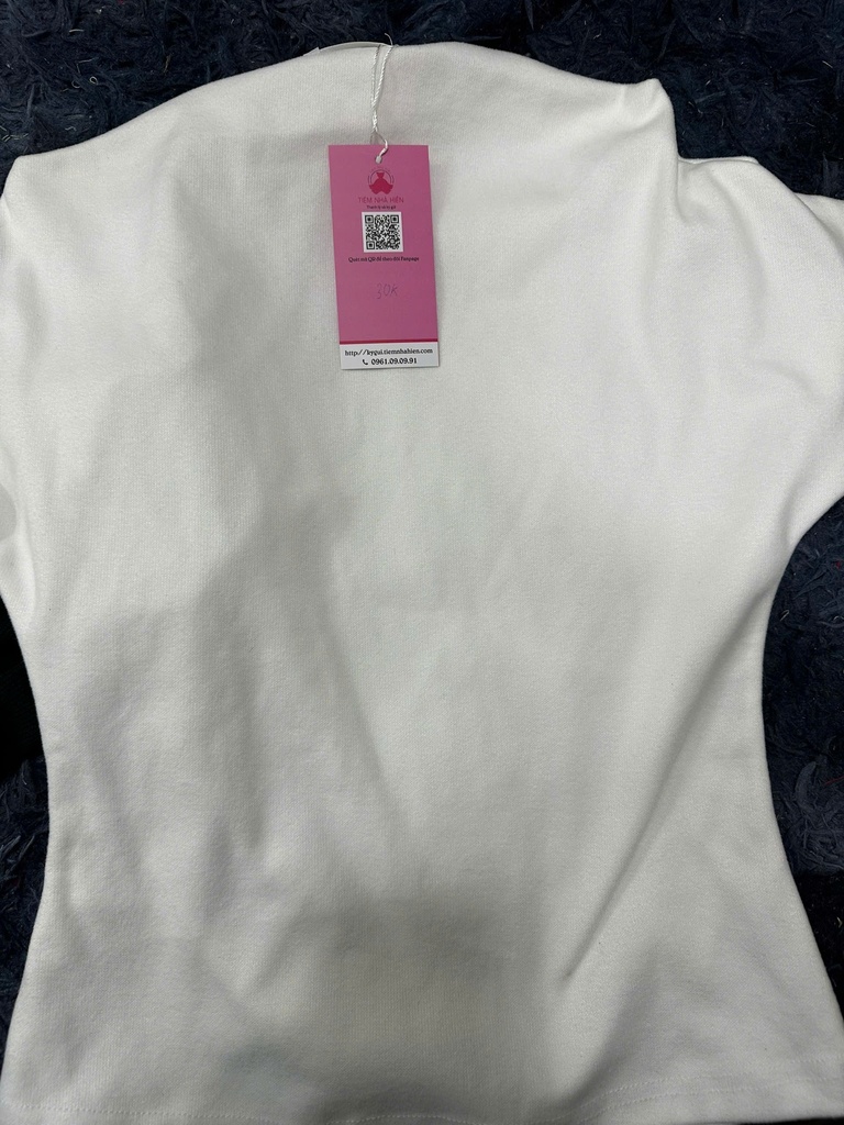 ÁO PHÔNG TRẮNG CỔ CAO T.NGUYEN