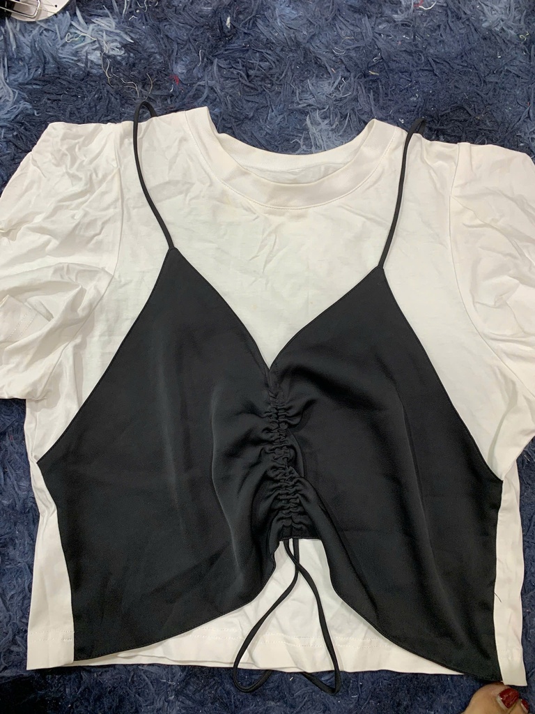 ÁO PHÔNG TRẮNG KIỂU DÂY ĐEN NTKOANH