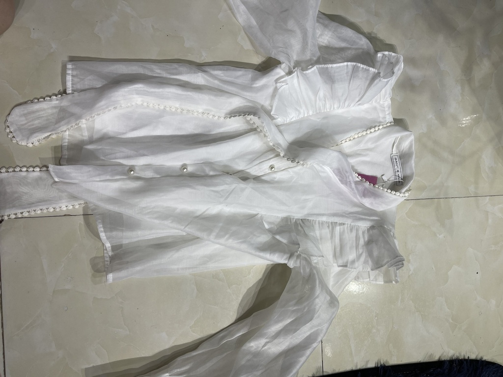 ÁO SƠMI TRẮNG BUỘC CỔ TIEN