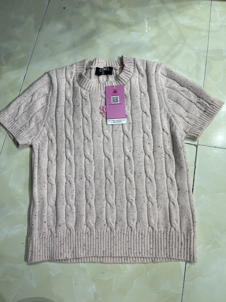 ÁO CỘC TAY HỒNG MUỐI TIÊU TIEN