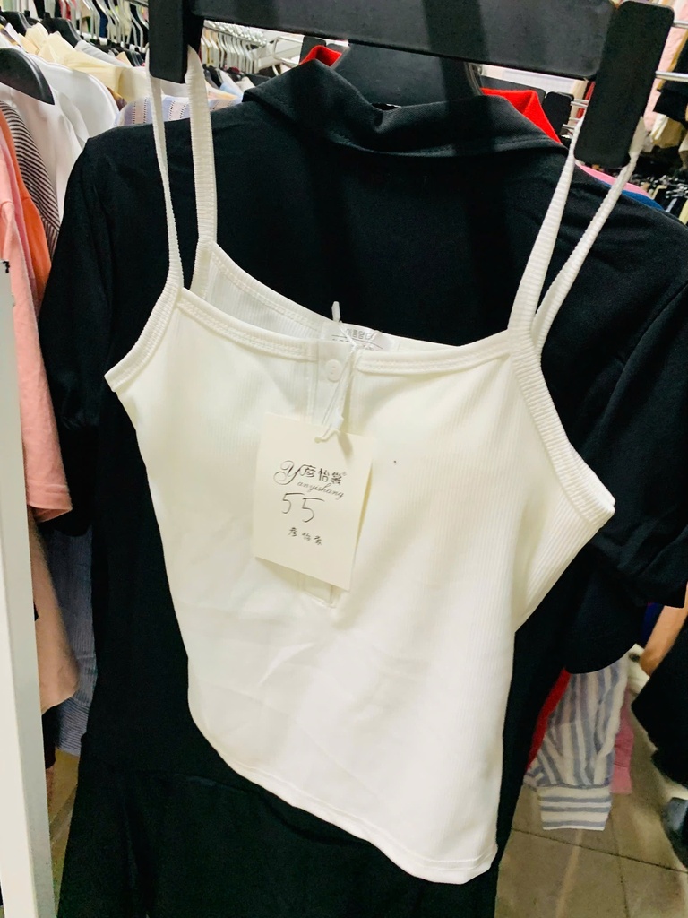 ÁO 2 DÂY TRẮNG CÓ ĐỘN THUY