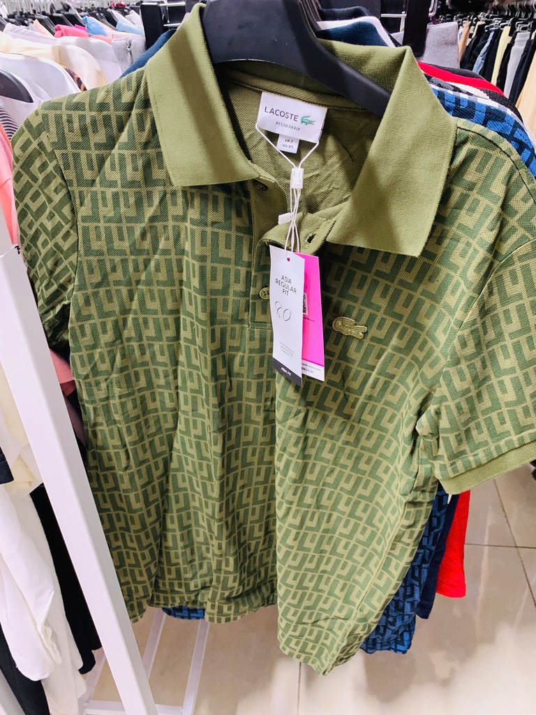 ÁO PHÔNG LACOTE RÊU KẺ Ô THUY