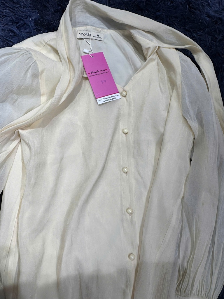 ÁO SƠMI VOAN TRẮNG VAN