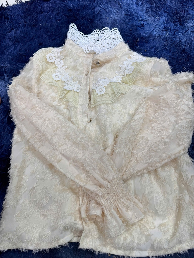 ÁO SƠMI LÔNG KEM NMPHUONG