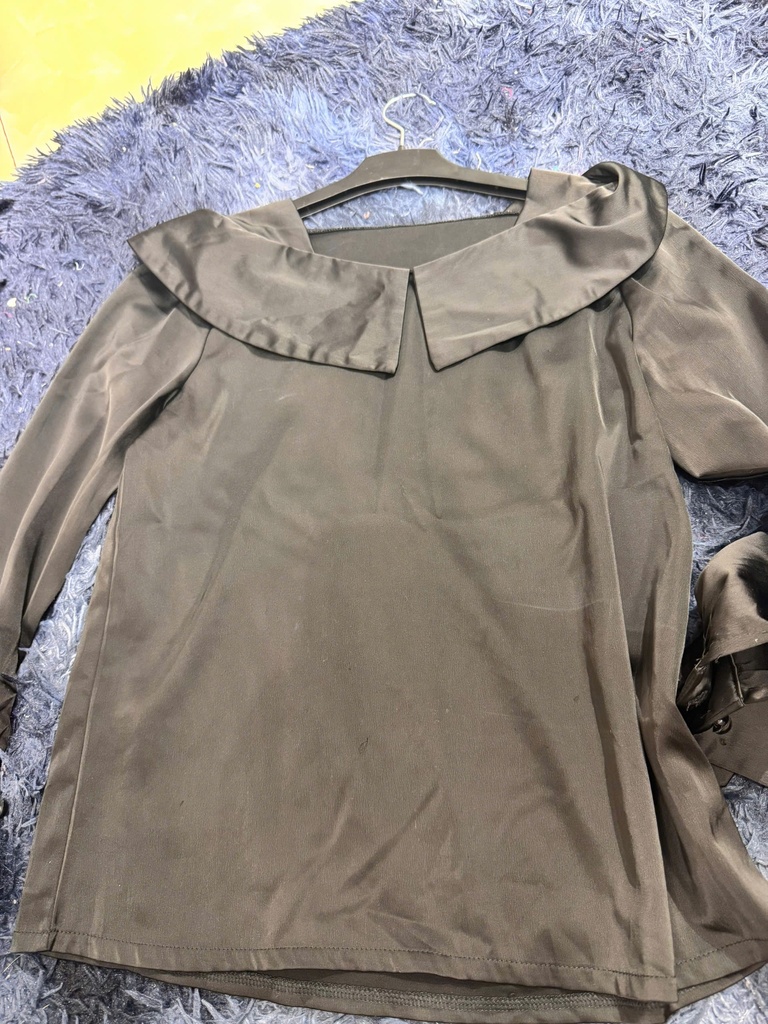 ÁO SƠMI ĐEN CỔ BÈO NMPHUONG