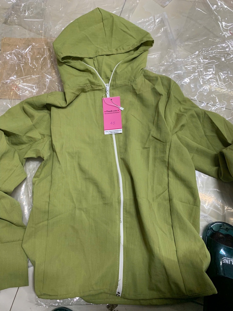 ÁO KHOÁC XANH LÁ CÓ KHÓA XUAN