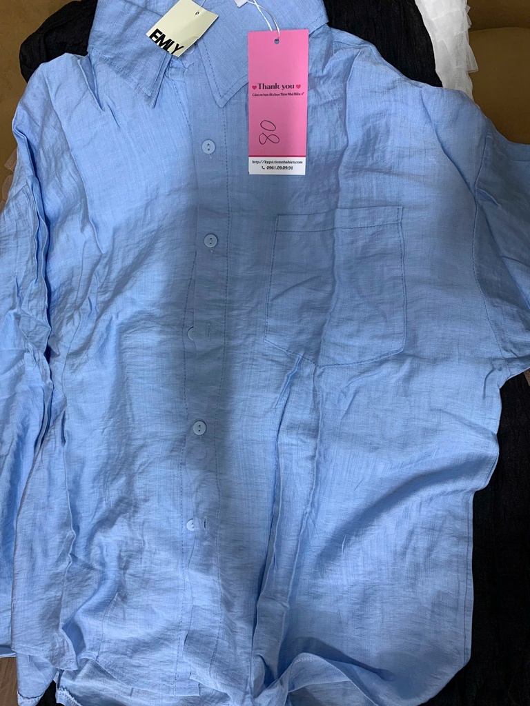 ÁO SƠMI XANH EMMI THUY