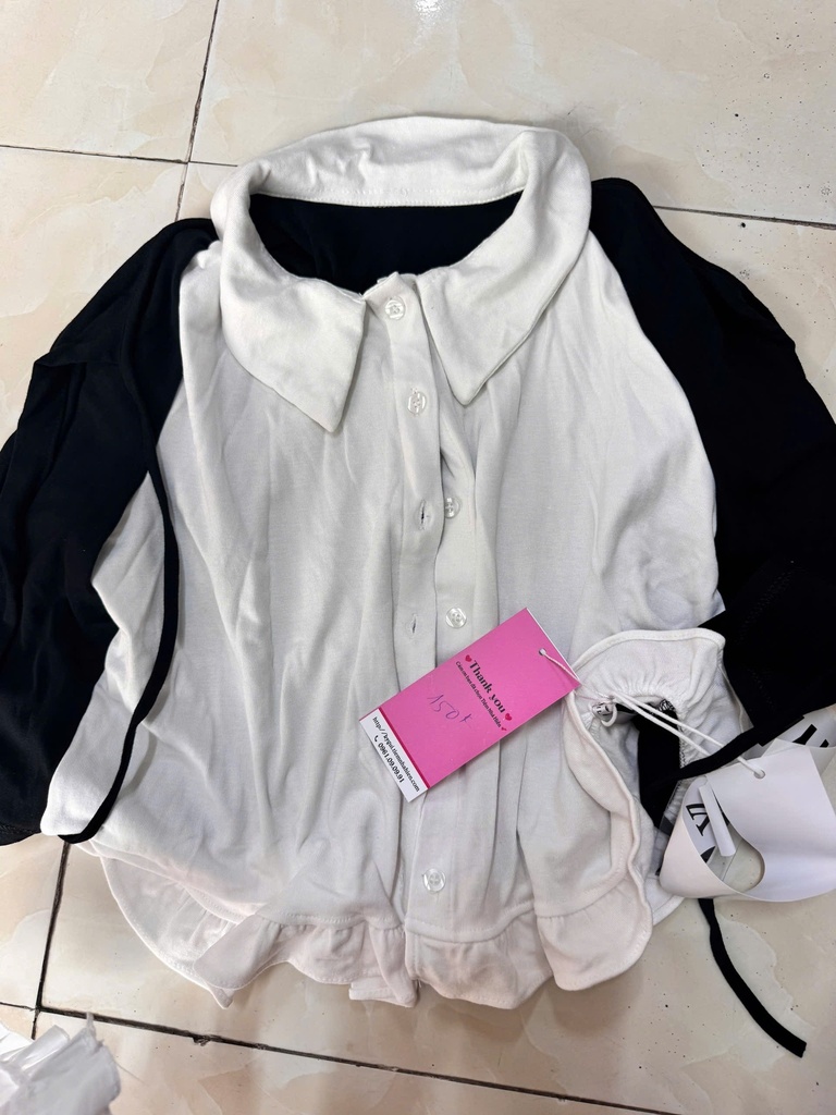 ÁO ĐIỆU ĐEN - TRẮNG HTTHAO