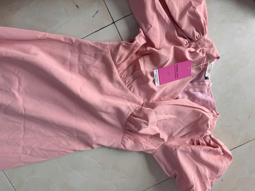 VÁY HỒNG CỔ TYM NPHUONG 