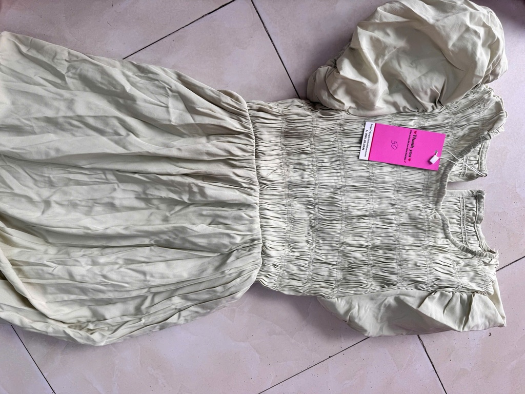 VÁY XANH NON DÁNG DÀI 