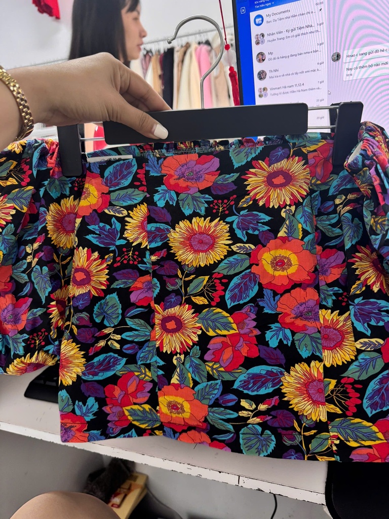 ÁO HOA TRỄ VAI NTHONG