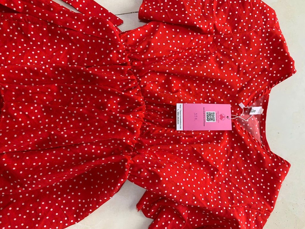 ÁO KIỂU ĐỎ CHẤM BI NTKDUNG