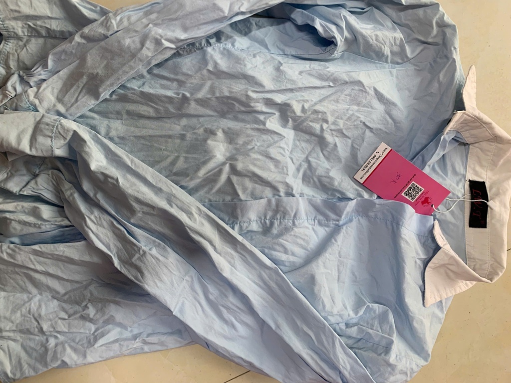 ÁO SƠMI XANH CỔ TRẮNG NTKDUNG