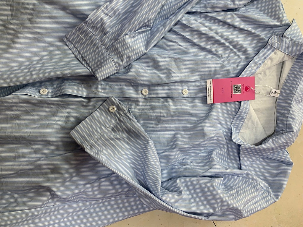 ÁO SƠMI XANH KẺ NTKDUNG