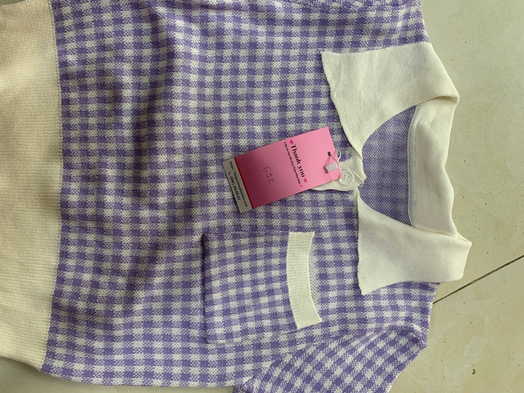 ÁO PHÔNG TÍM CỘC TAY NTKDUNG