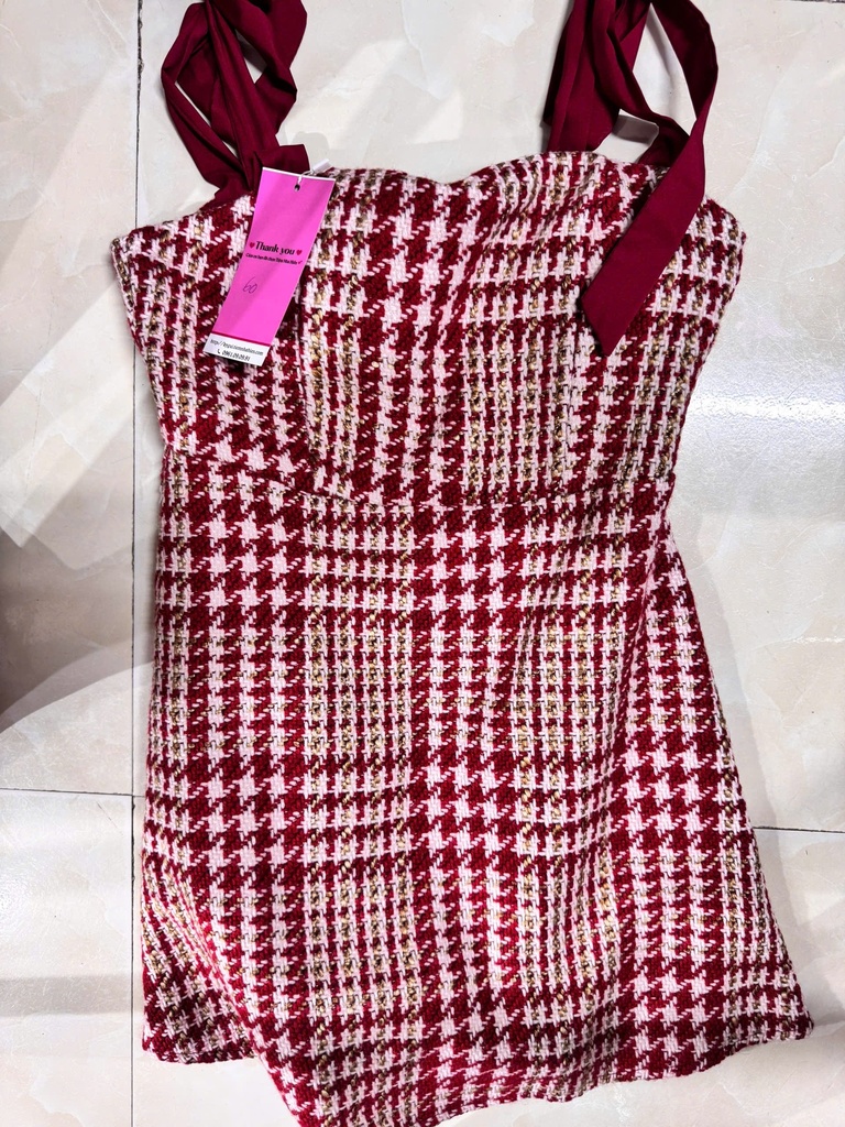 VÁY 2 DÂY DẠ ĐỎ DTPTHAO