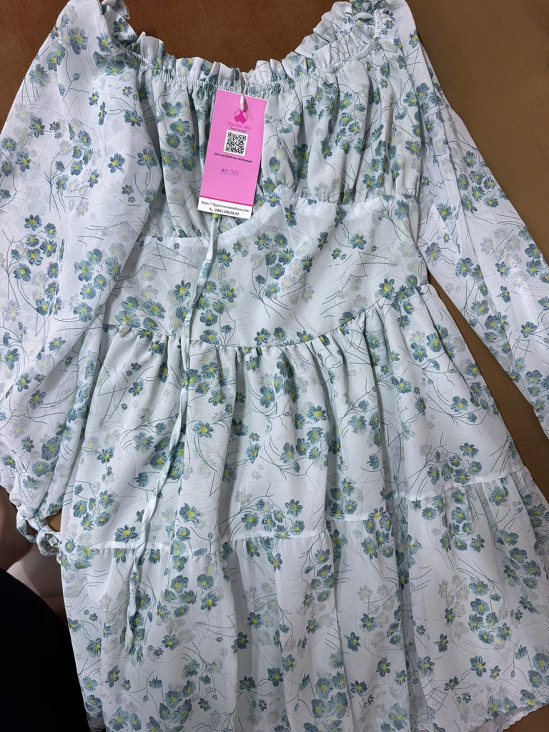 VÁY LIỀN HOA XANH TKLINH