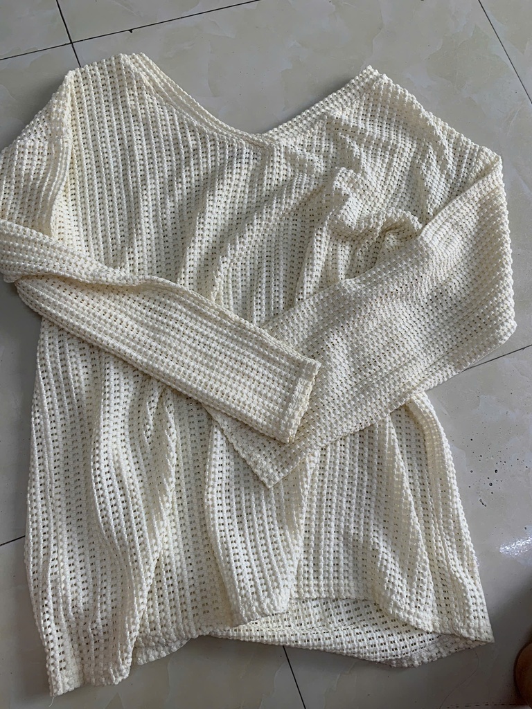 ÁO LƯỚI KEM LINH0618