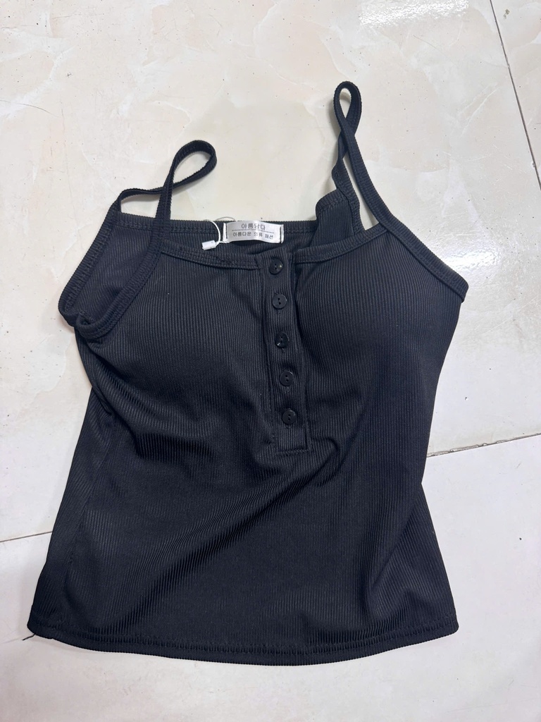 ÁO 2 DÂY ĐEN KÈM MÚT NGỰC E.DAN