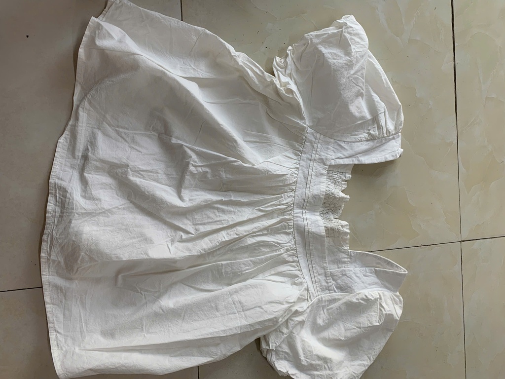 ÁO SƠMI TRẮNG BABYDOLL CỘC TAY NTLINH