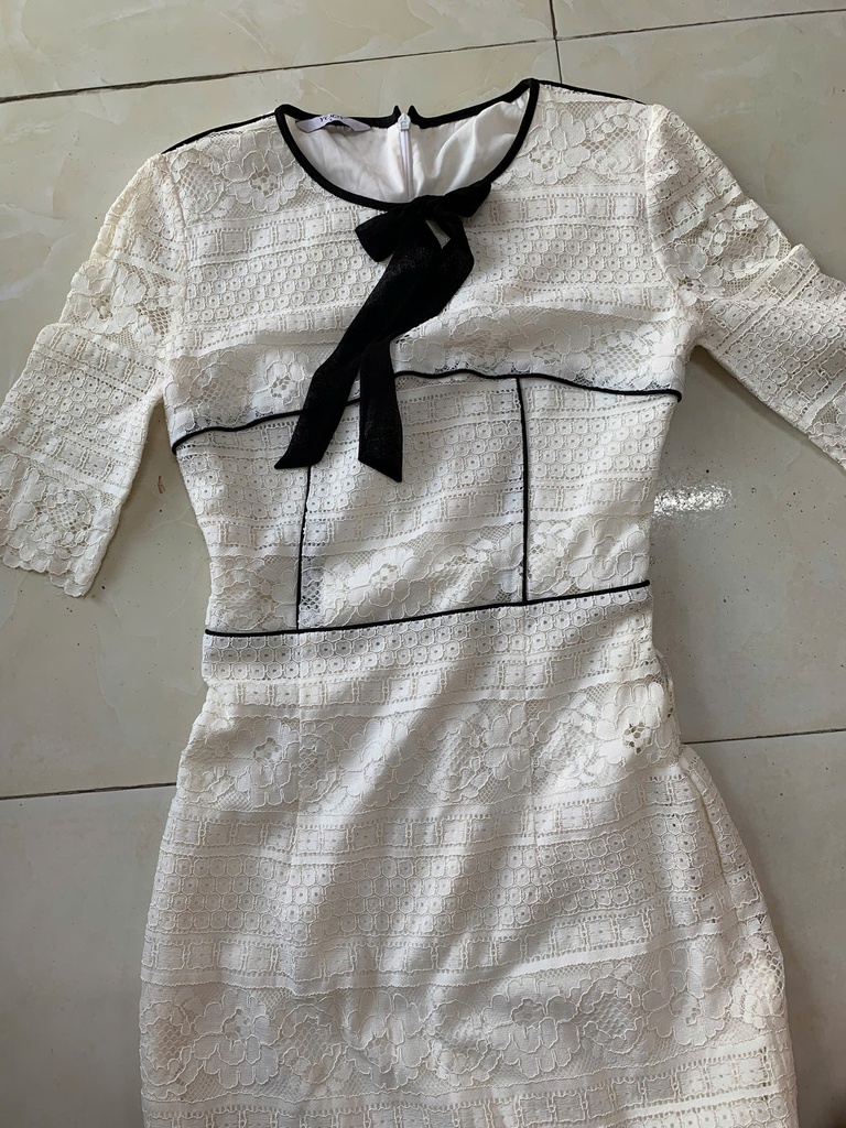 VÁY KEM CỔ ĐEN NƠ NTLINH