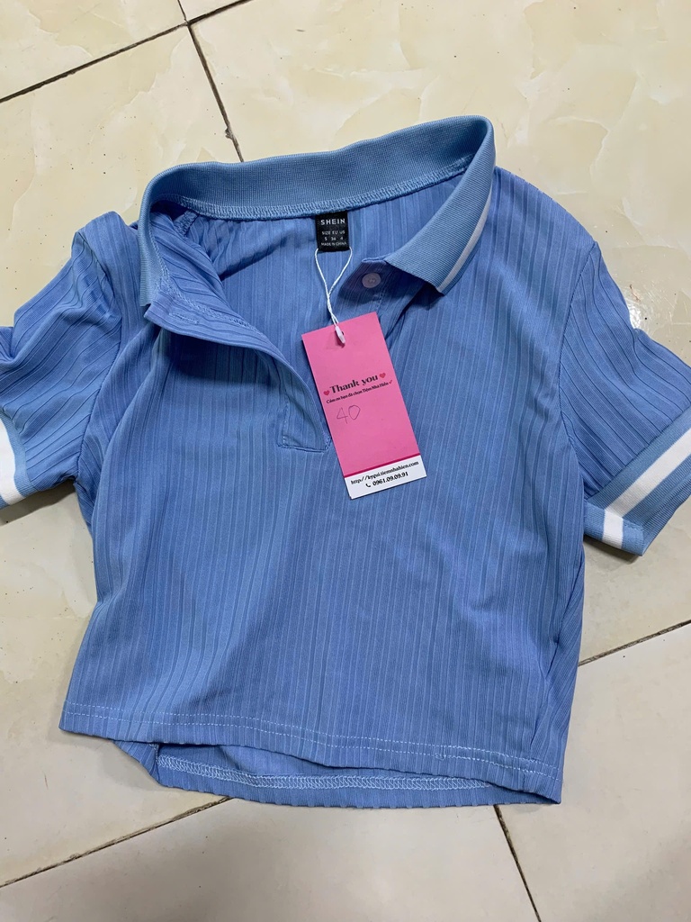 ÁO PHÔNG XANH CÓ CỔ NMPHUONG