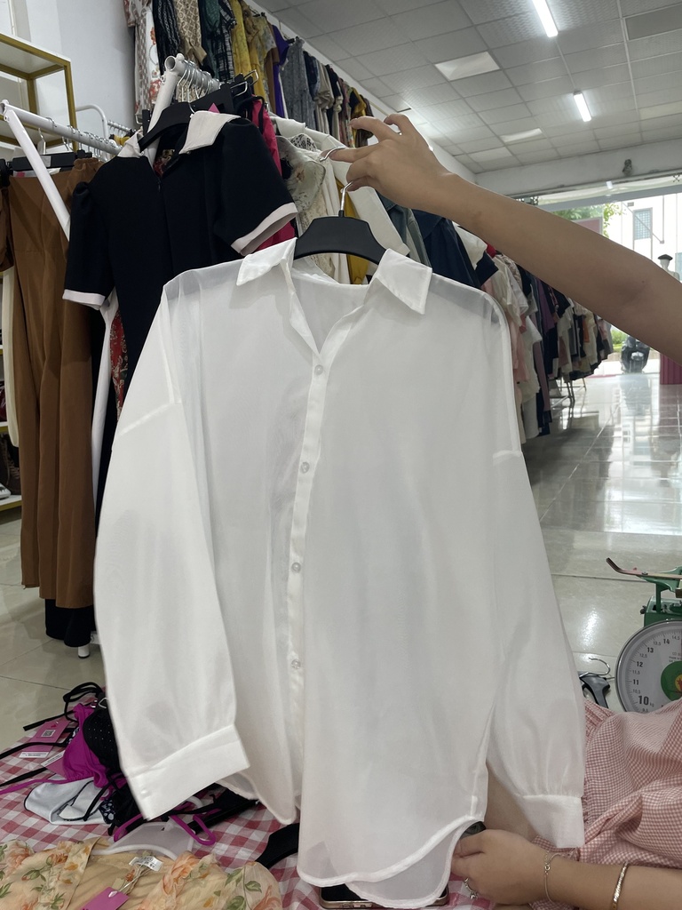 áo trắng somi choàng 