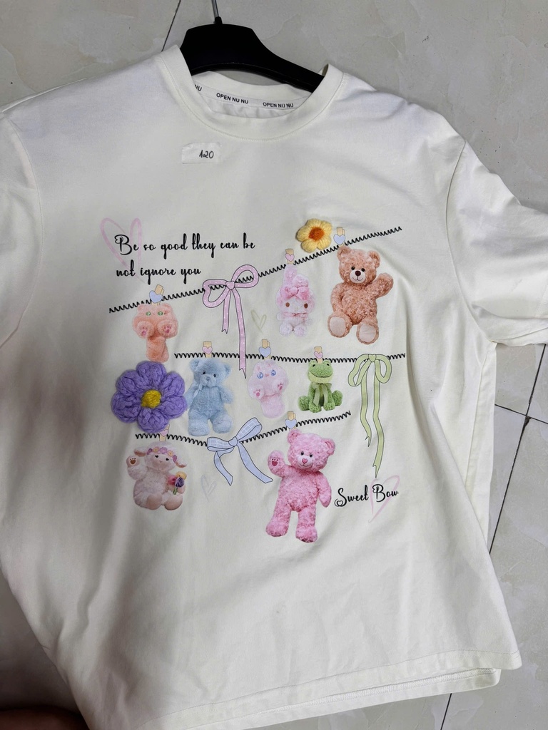 ÁO PHÔNG KEM HOẠT HÌNH VY