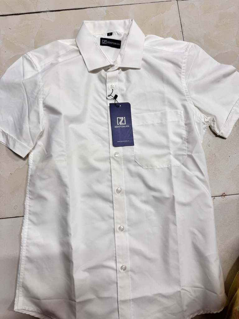 ÁO SƠMI TRẮNG CỘC TAY THUY