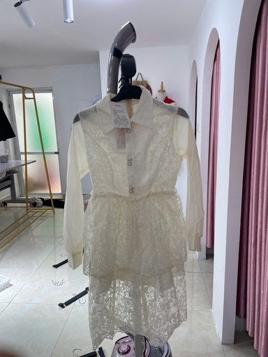 VÁY KEM REN HOA TAY VOAN