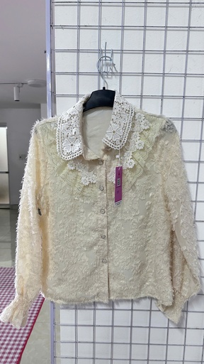 áo sơ mi kem lông