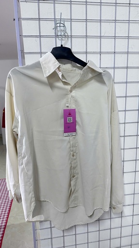 sơ mi be vạt nâu